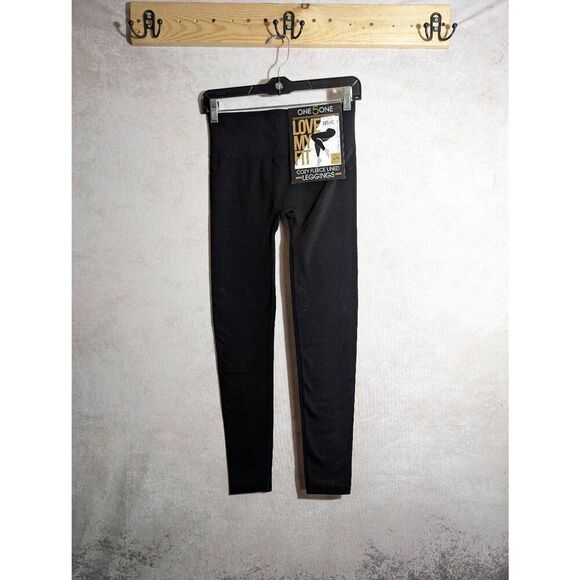 one 5 one Pants - One5One new black love my fit leggings size 4-8 s/m *